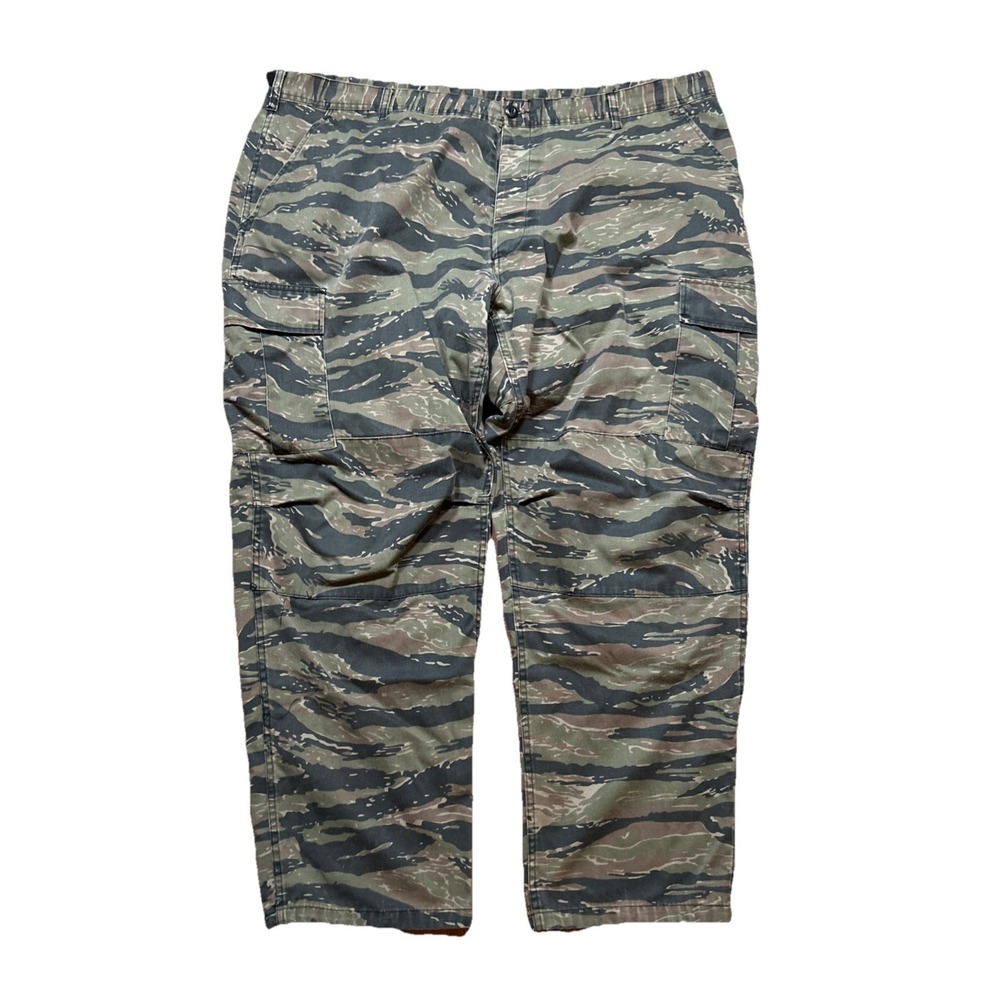 Vtg Rothco Ultra Force BDU Tiger Stripe Camo Cargo Pants Mens 3XL Military Baggy